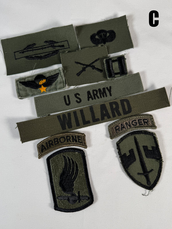 Patch set  "Apocalypse Now" movie Captain Willard insignia set, dress-up parts