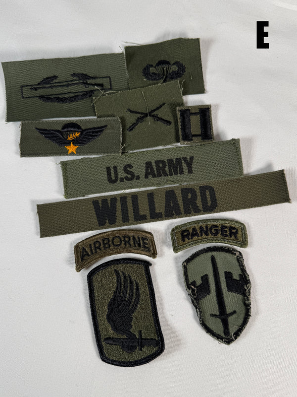 Patch set  "Apocalypse Now" movie Captain Willard insignia set, dress-up parts