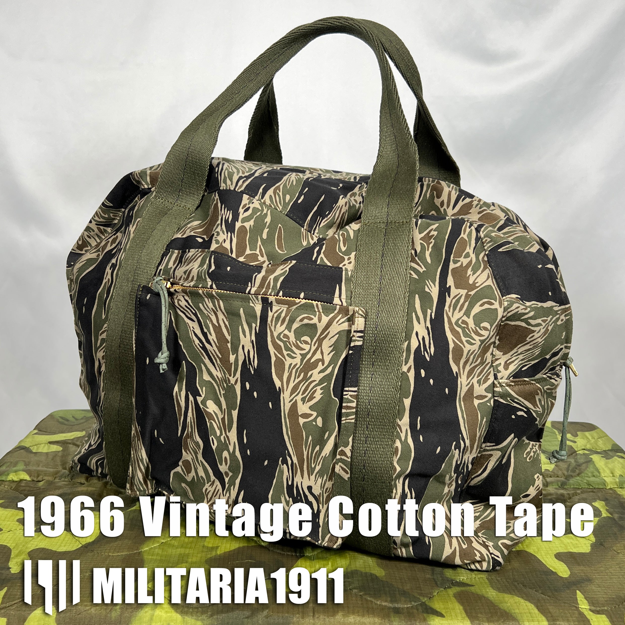 【2024年3月上旬頃納品】MILITARIA 1911 シルバータイガーストライプ　ローカルメイドバッグ　MADE IN JAPAN