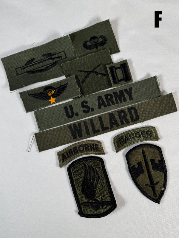 Patch set  "Apocalypse Now" movie Captain Willard insignia set, dress-up parts