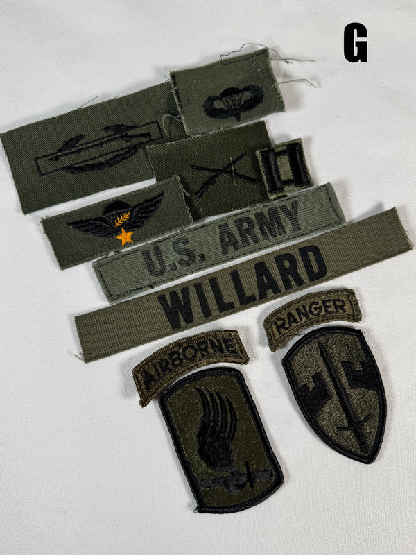 Patch set  "Apocalypse Now" movie Captain Willard insignia set, dress-up parts