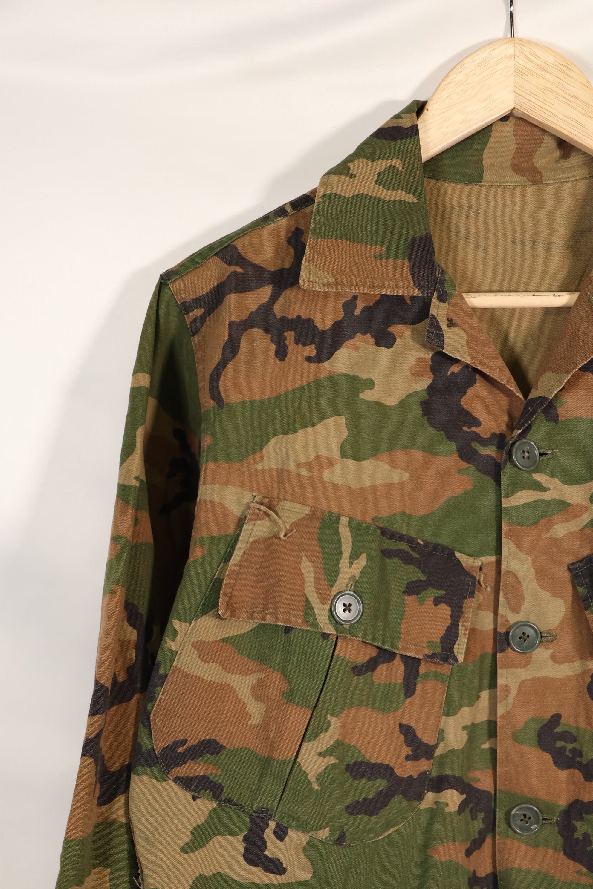 1970's Privately Procured Local Made US Military ERDL Camouflage Copy Fatigue Jacket, Used