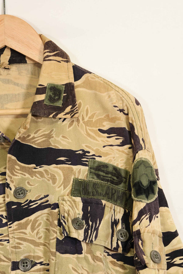 1960年代　初期　ゴールドタイガー　タイガーストライプシャツ　パッチ付　USカット　M　中古品