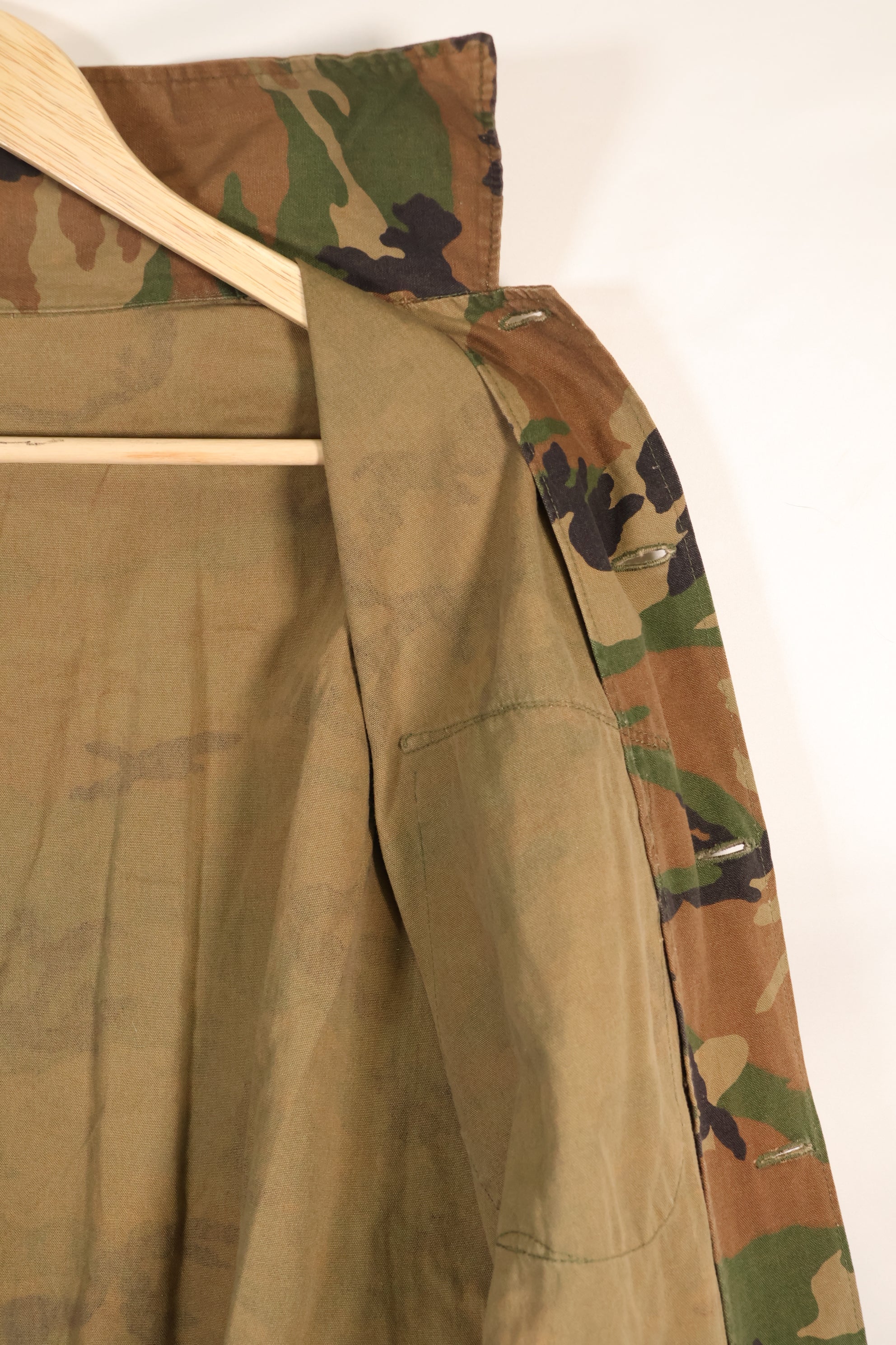 1970's Privately Procured Local Made US Military ERDL Camouflage Copy Fatigue Jacket, Used