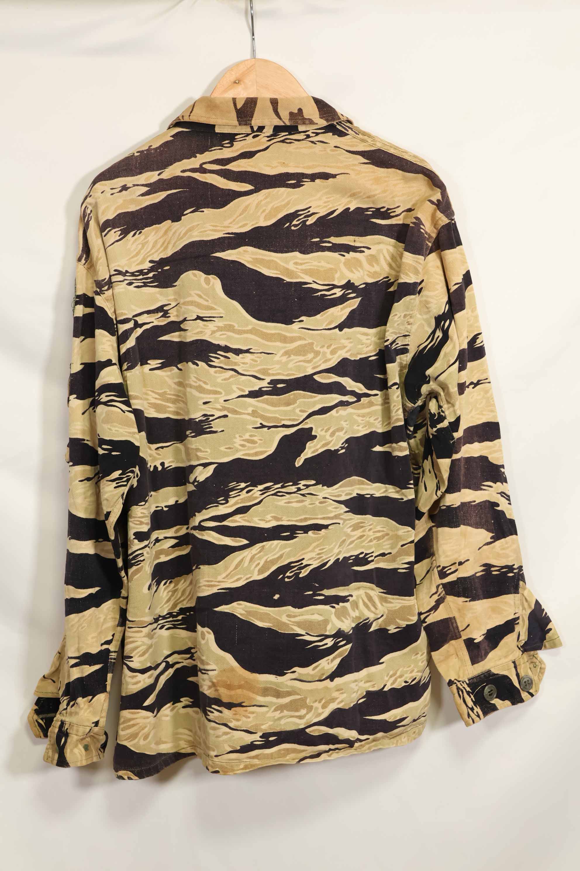1960年代　初期　ゴールドタイガー　タイガーストライプシャツ　パッチ付　USカット　M　中古品