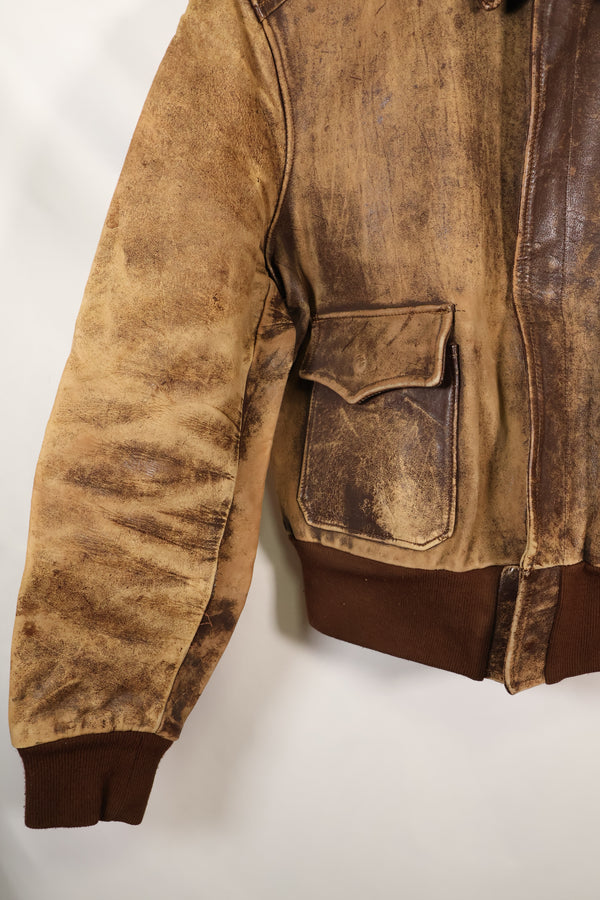 20 世纪 40 年代，尺寸 46，制造商不详，美国空军 A-2 飞行夹克，当前交货，二手。