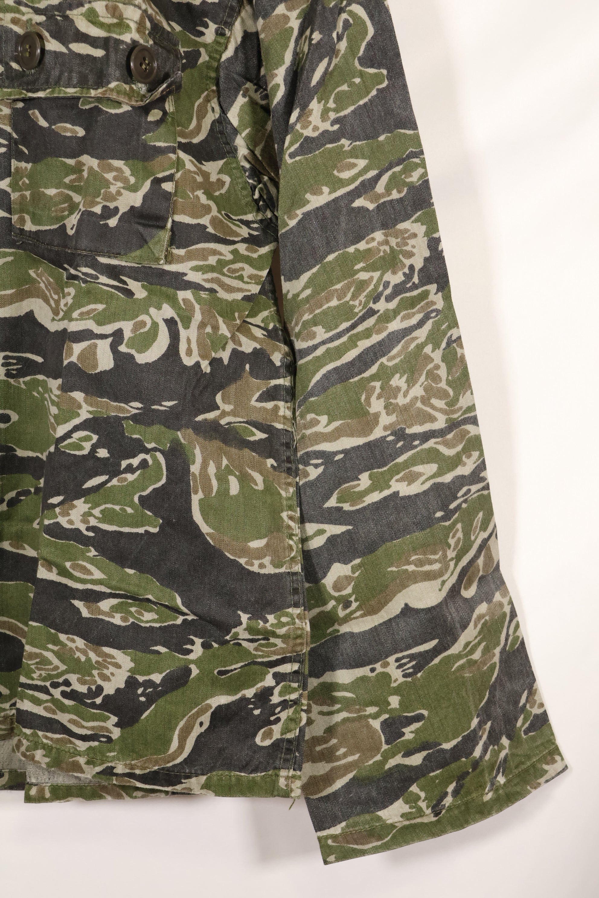 1960年代　タイガーストライプ　シャツ　CIDGパターン　状態良い　中古品