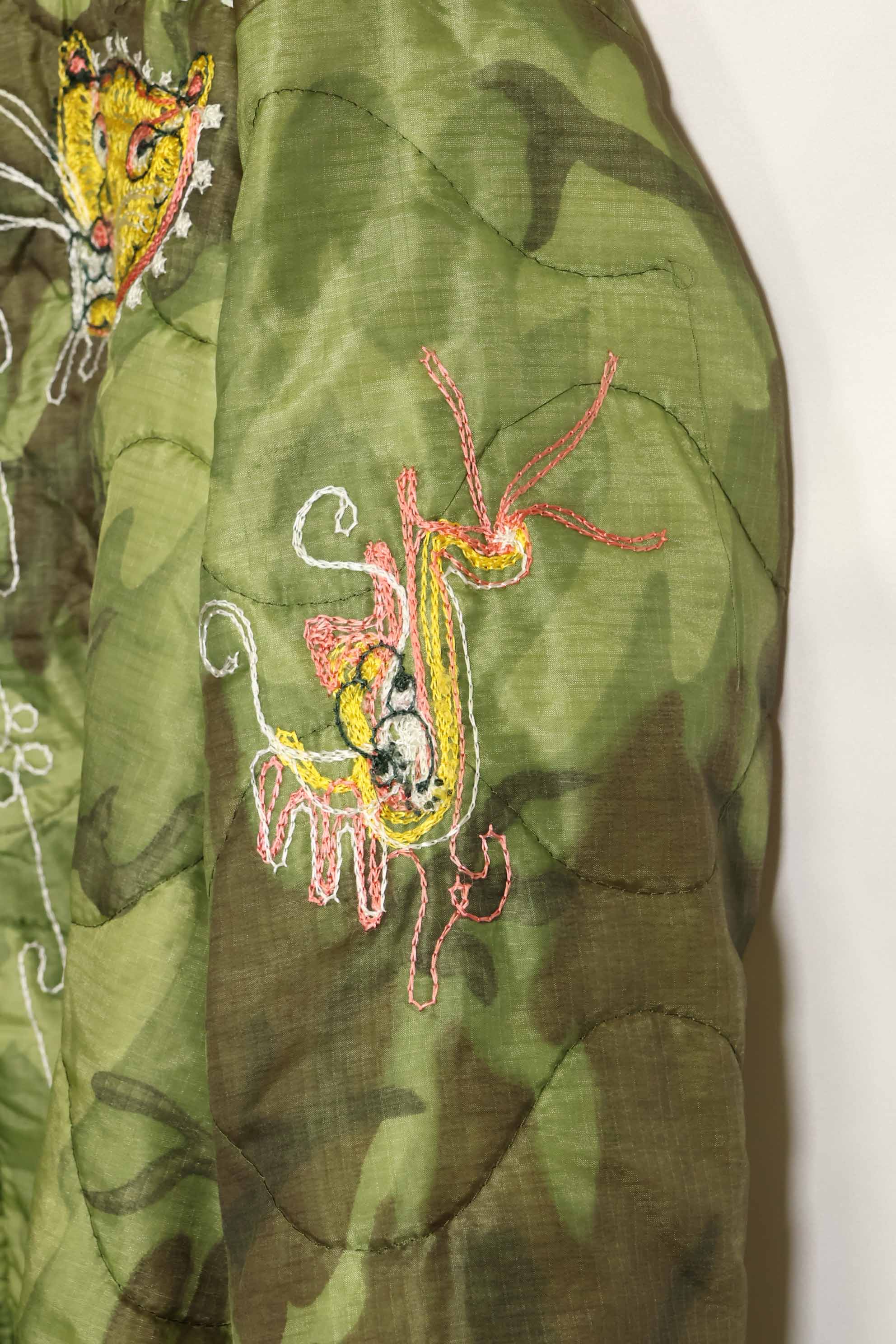 1969年〜70年　ベトナム戦争　ERDL迷彩ポンチョ製　ツアージャケット　ベトジャン　QUINHON　中古品