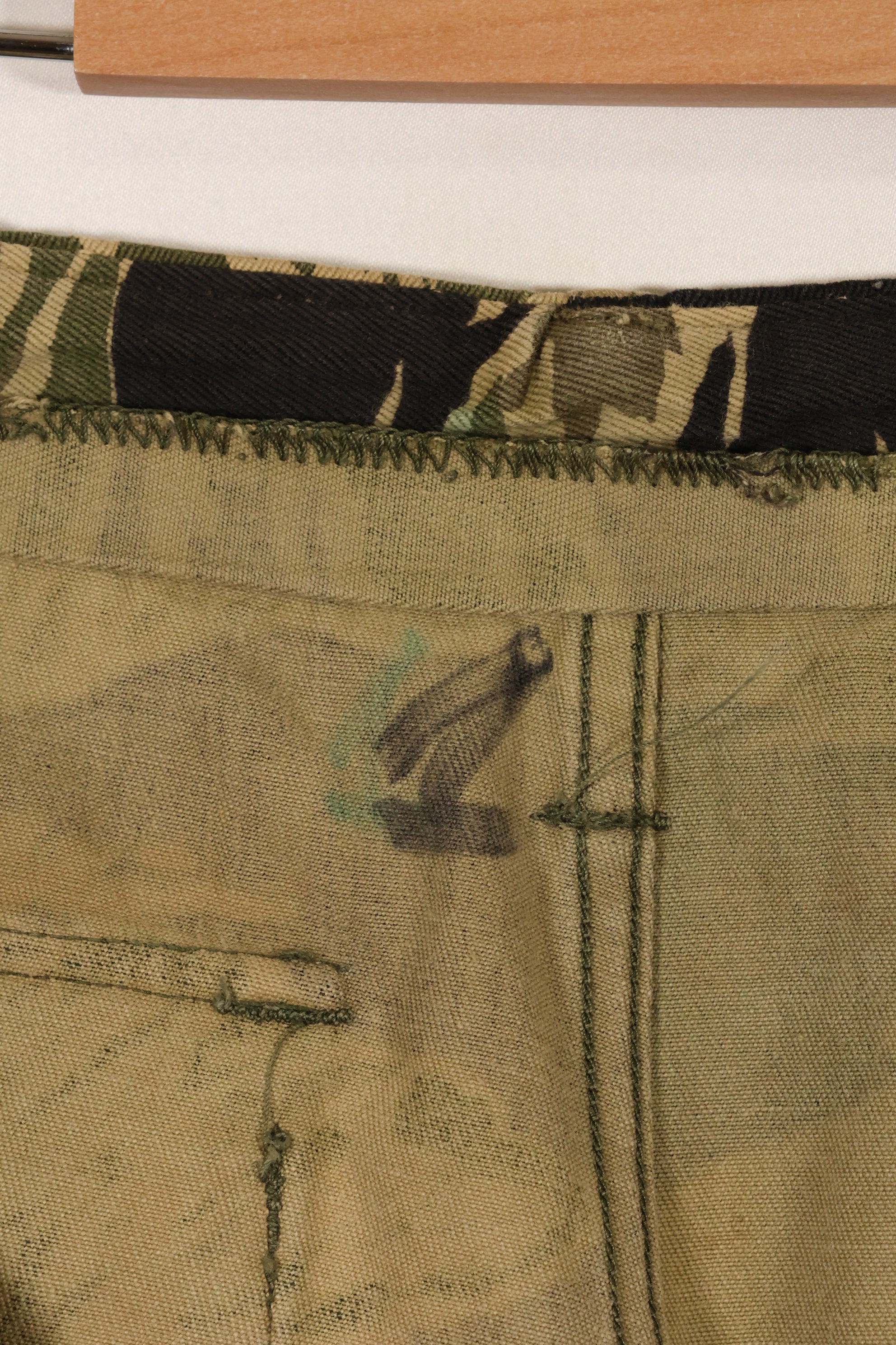 実物　沖縄タイガー　タイガーストライプ　パンツ　Asian Cut　褪色あり　中古品