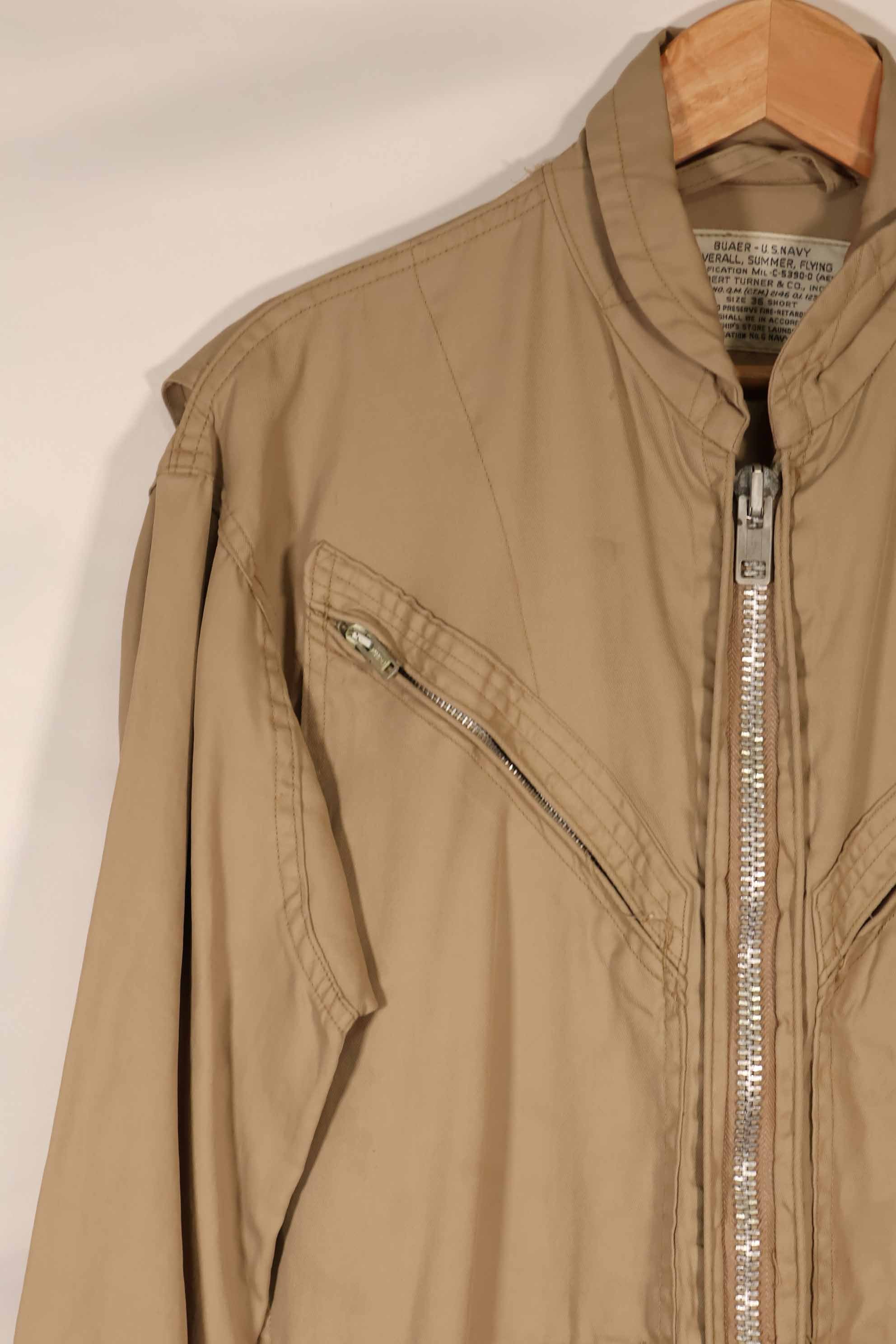 実物　1958年製　アメリカ海軍　夏用フライトスーツ　36 SHORT　サイズ　ほぼ未使用　A