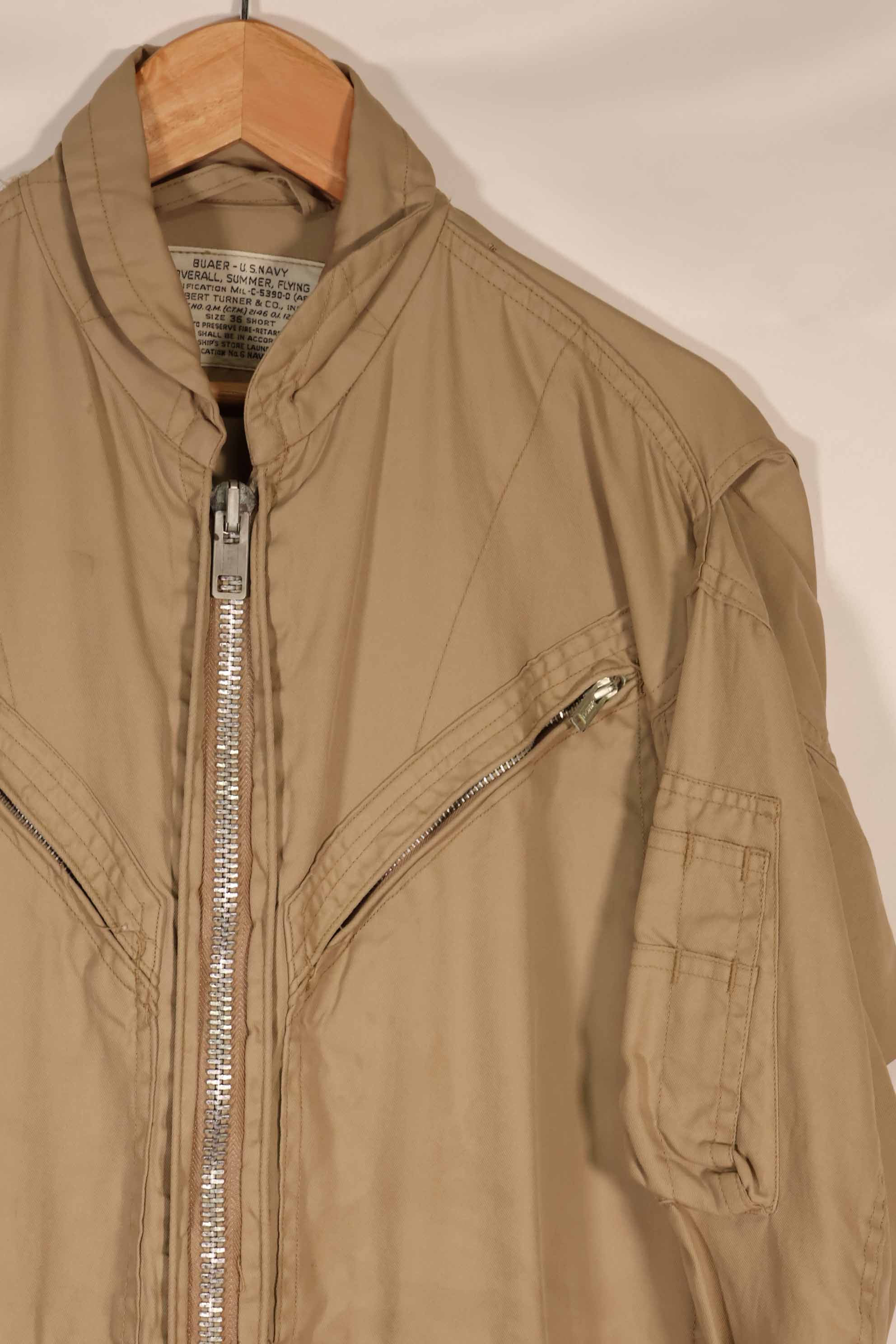 実物　1958年製　アメリカ海軍　夏用フライトスーツ　36 SHORT　サイズ　ほぼ未使用　A