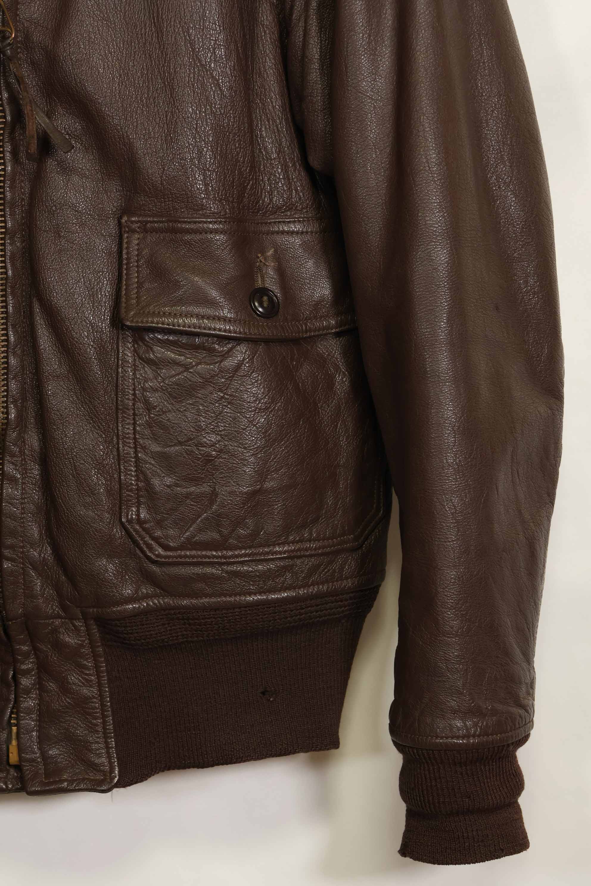 1960's U.S. Navy G-1 Flight Jacket Size 42 Snoopy Local Paint Used