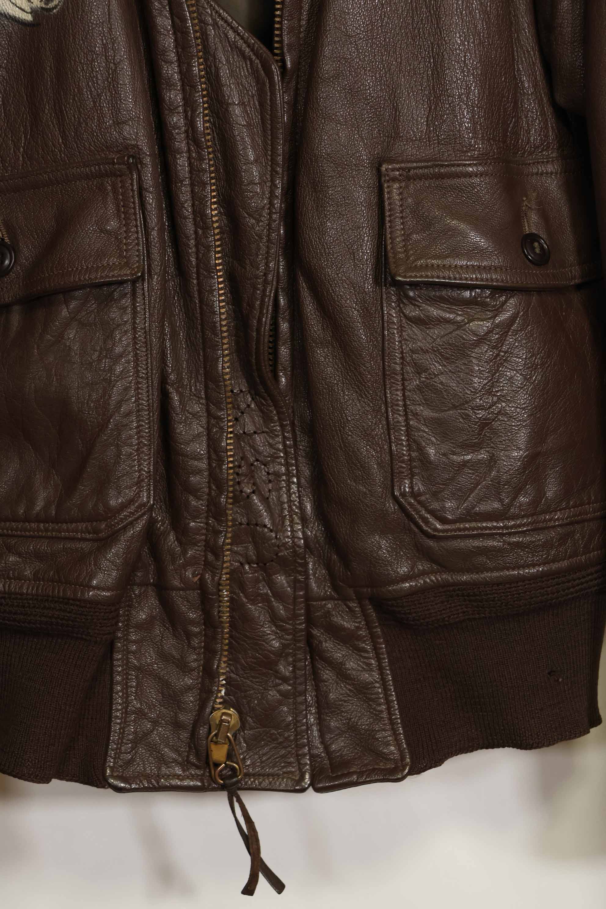 1960's U.S. Navy G-1 Flight Jacket Size 42 Snoopy Local Paint Used