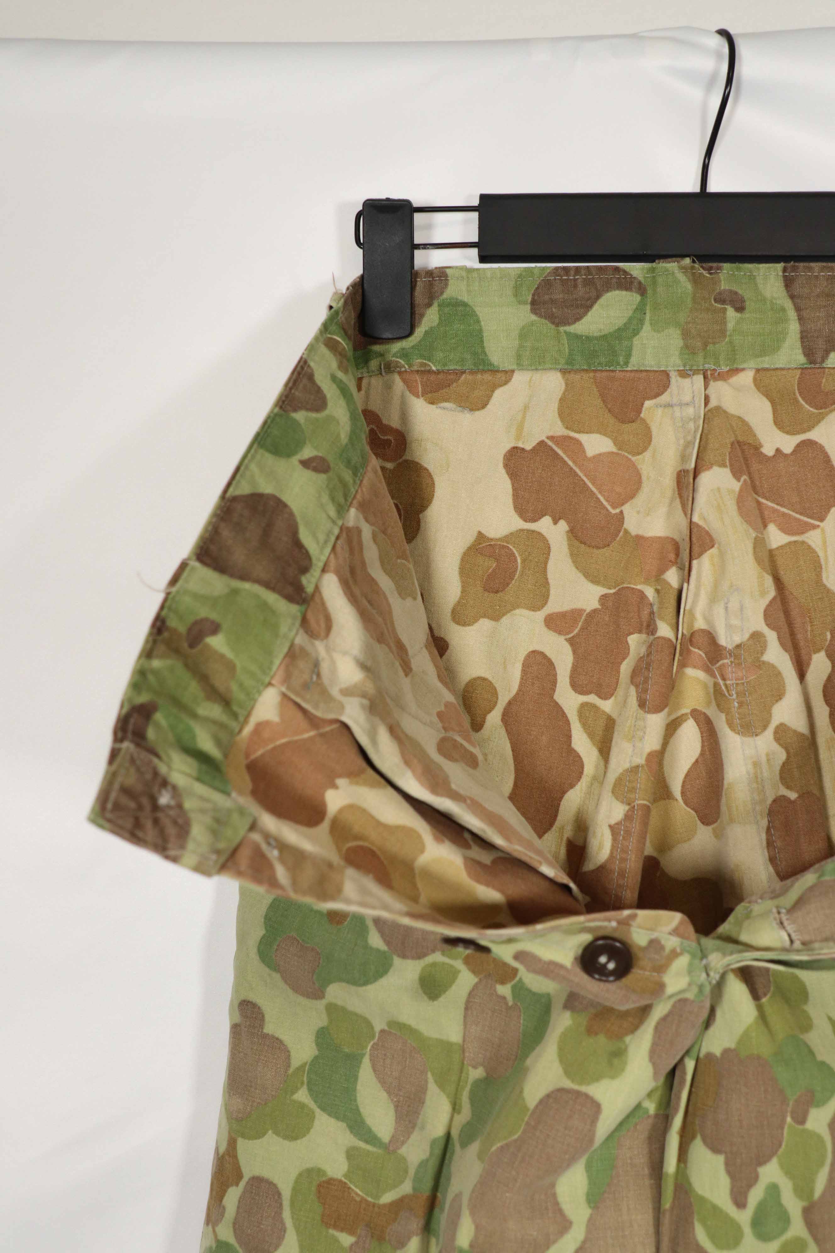 実物生地　フロッグスキン迷彩　パンツ　ダックハンター　中古品