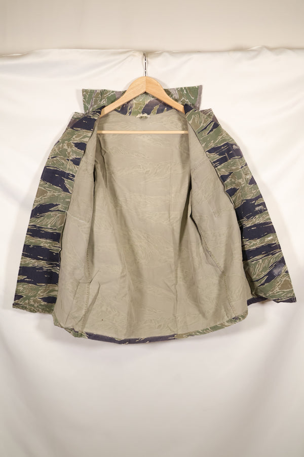 1960年代中頃　推定 A-XL　シルバータイガー　タイガーストライプ　シャツ　退色あり　中古品