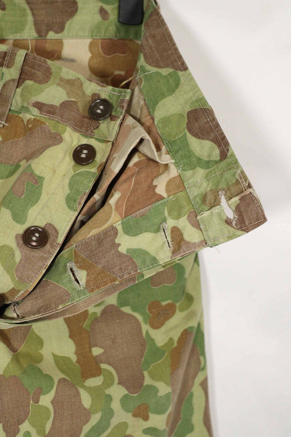 実物生地　フロッグスキン迷彩　パンツ　ダックハンター　中古品