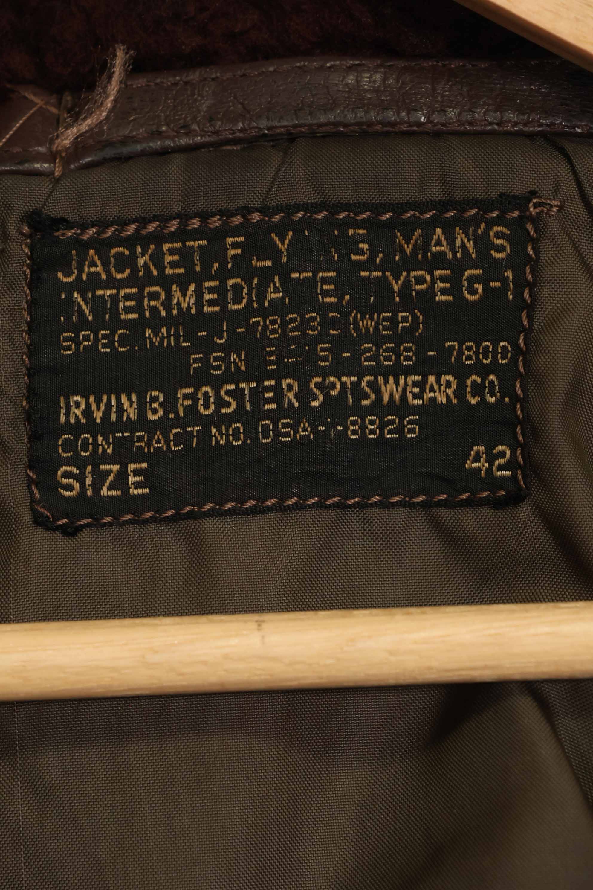 1960's U.S. Navy G-1 Flight Jacket Size 42 Snoopy Local Paint Used