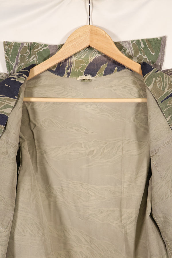 1960年代中頃　推定 A-XL　シルバータイガー　タイガーストライプ　シャツ　退色あり　中古品