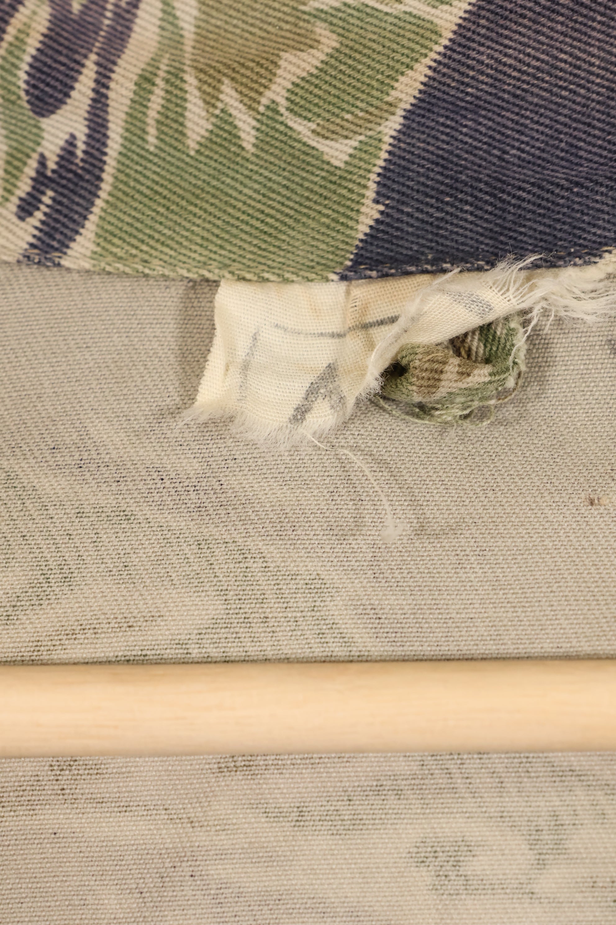 1960年代中頃　推定 A-XL　シルバータイガー　タイガーストライプ　シャツ　退色あり　中古品