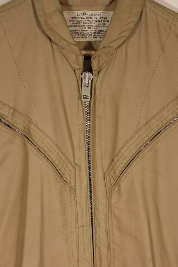 実物　1958年製　アメリカ海軍　夏用フライトスーツ　38 REGULAR　サイズ　中古品　B