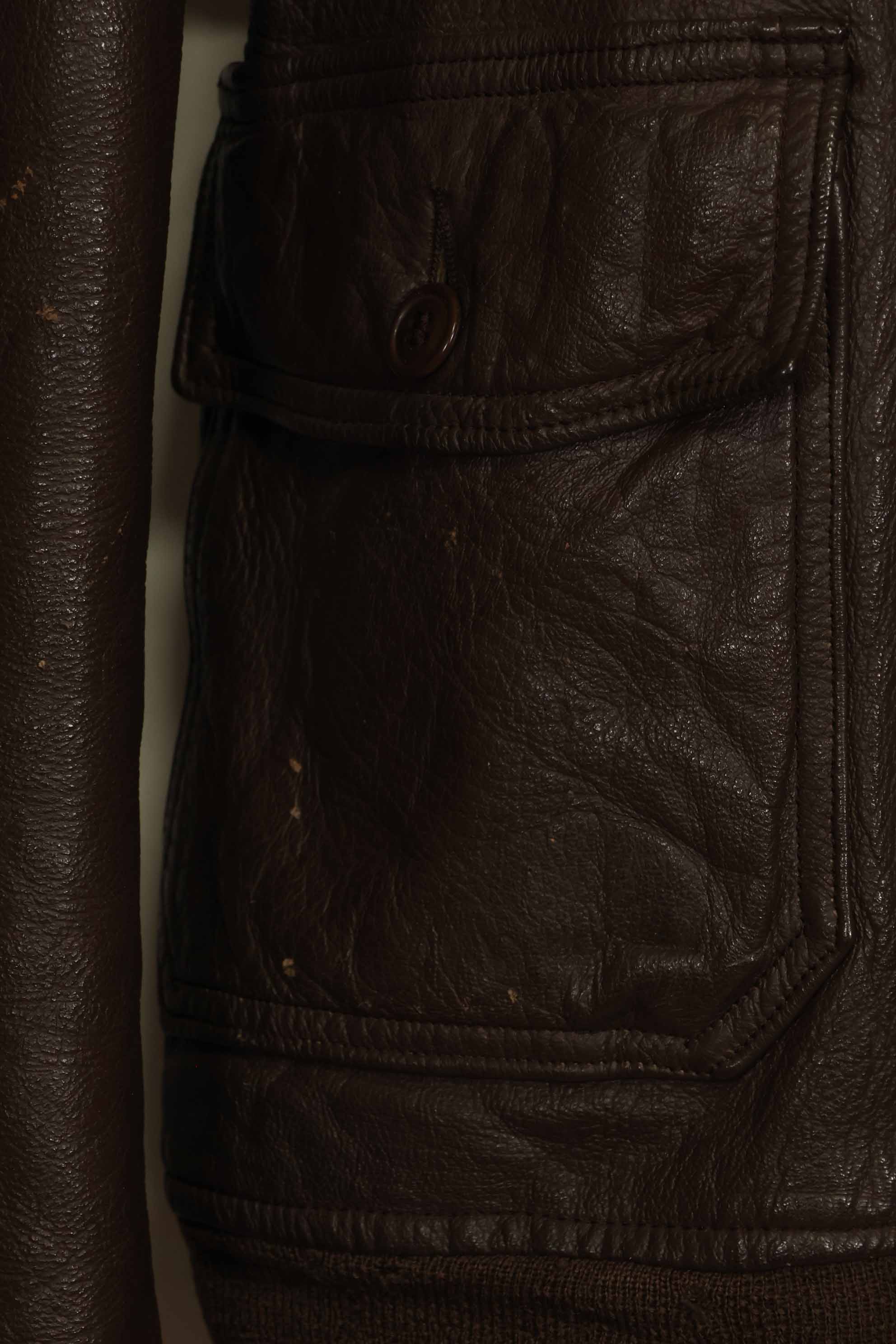 1960's U.S. Navy G-1 Flight Jacket, missing label, with first-attached patch, used.