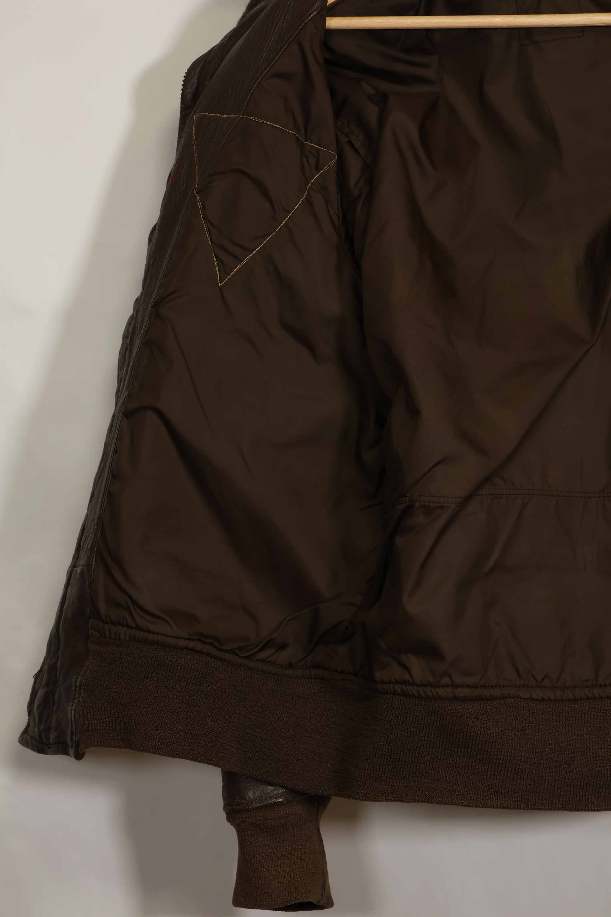 1960's U.S. Navy G-1 Flight Jacket, missing label, with first-attached patch, used.