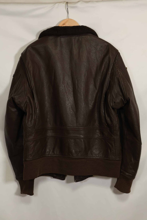 1960年代　アメリカ海軍　G-1　フライトジャケット　ラベル欠損　初付けパッチ付き　中古品