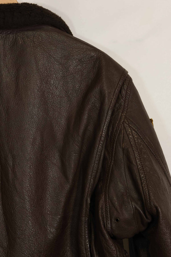 1960's U.S. Navy G-1 Flight Jacket, missing label, with first-attached patch, used.