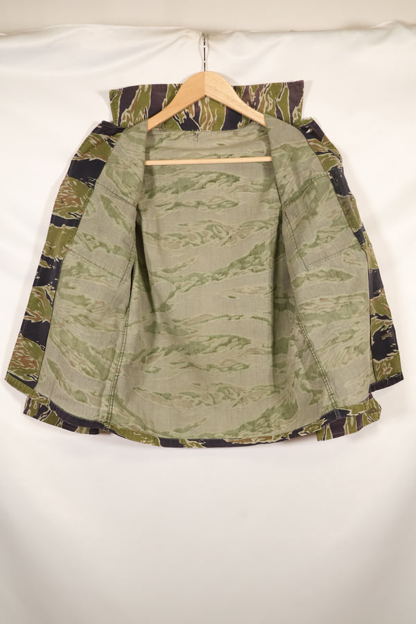 実物　レイトウォーパターン　タイガーストライプ　シャツ　ヘビーウェイト生地　中古品