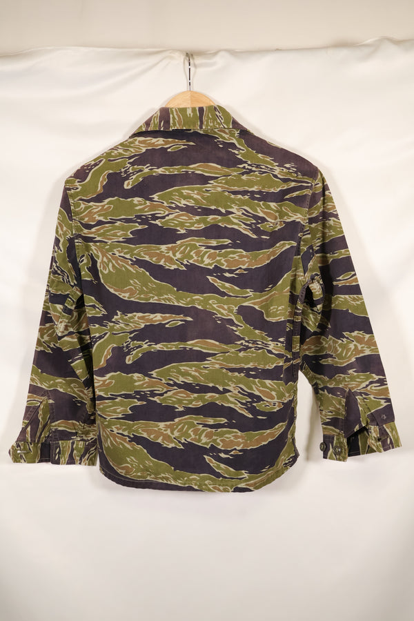 実物　レイトウォーパターン　タイガーストライプ　シャツ　ヘビーウェイト生地　中古品