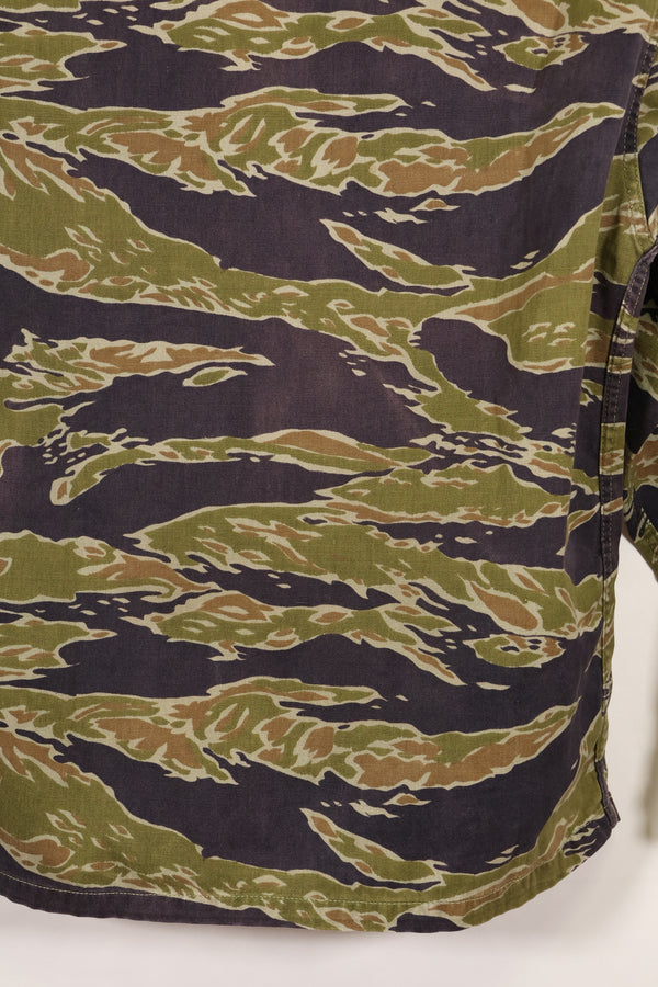 実物　レイトウォーパターン　タイガーストライプ　シャツ　ヘビーウェイト生地　中古品