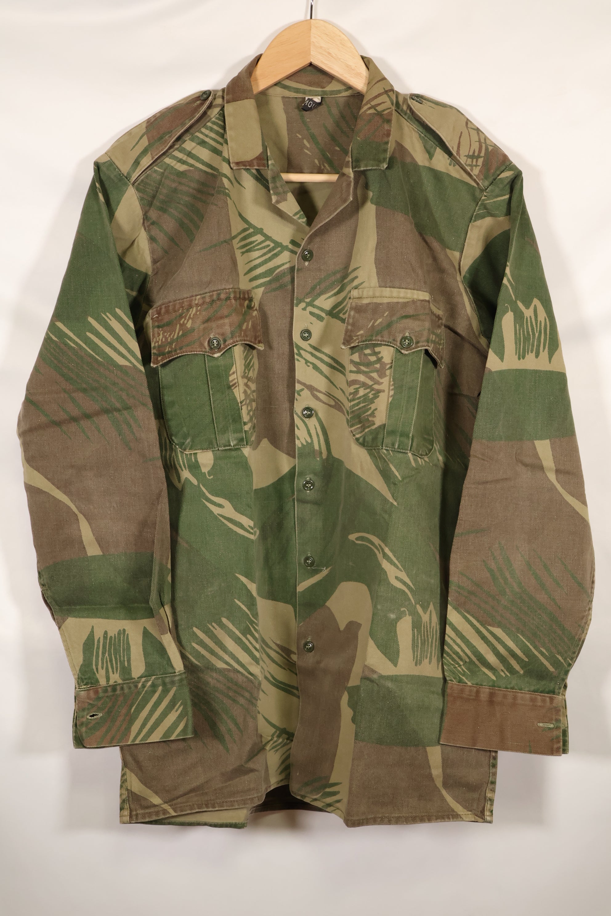 実物　ローデシア軍　ローデシア迷彩　PARAMOUNT製　シャツ　退色あり　中古品