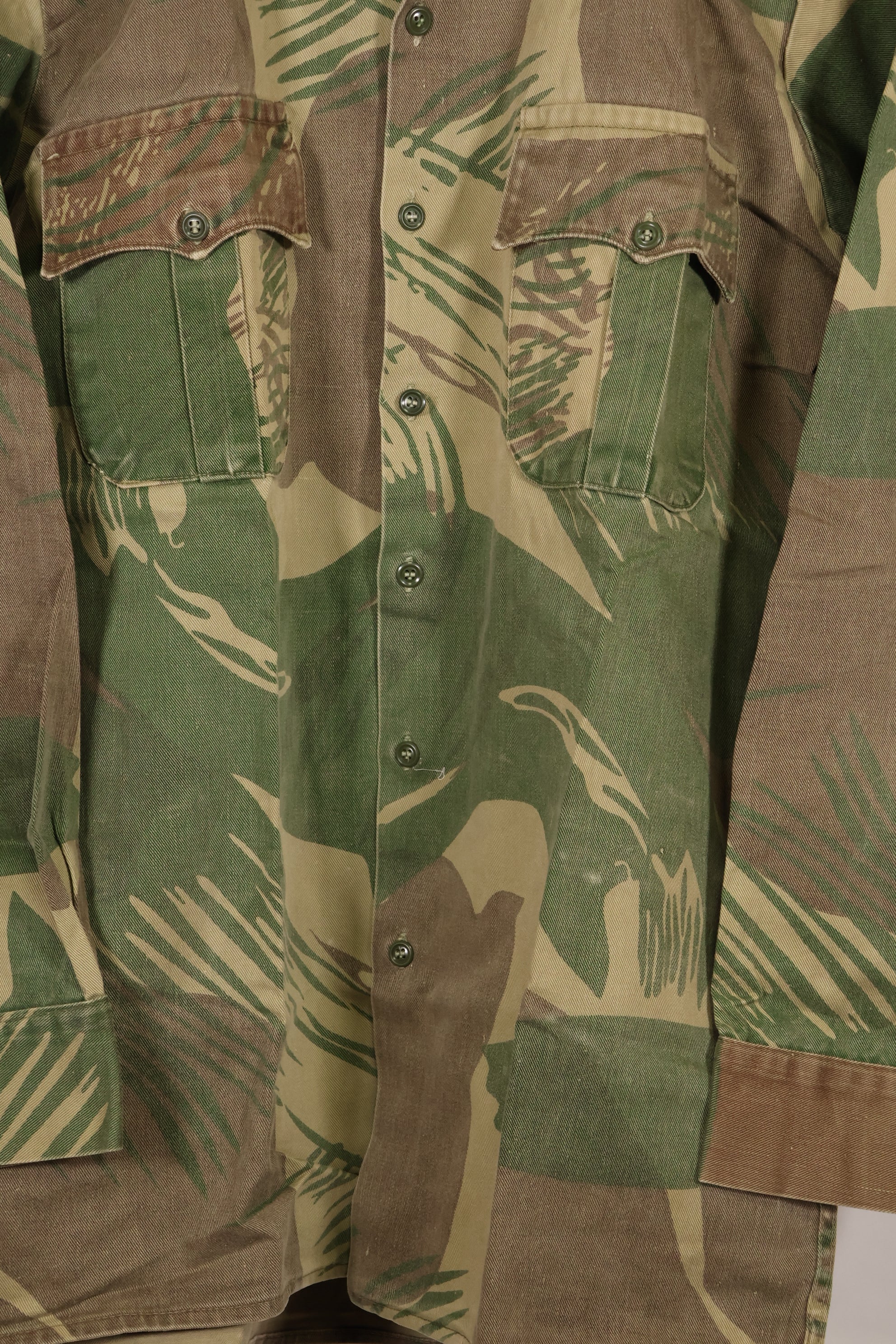 実物　ローデシア軍　ローデシア迷彩　PARAMOUNT製　シャツ　退色あり　中古品