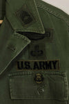 1960年代　元グリーンベレー兵士放出　OG-107　ユーティリティシャツ　初付け　パッチ付き　中古品　B