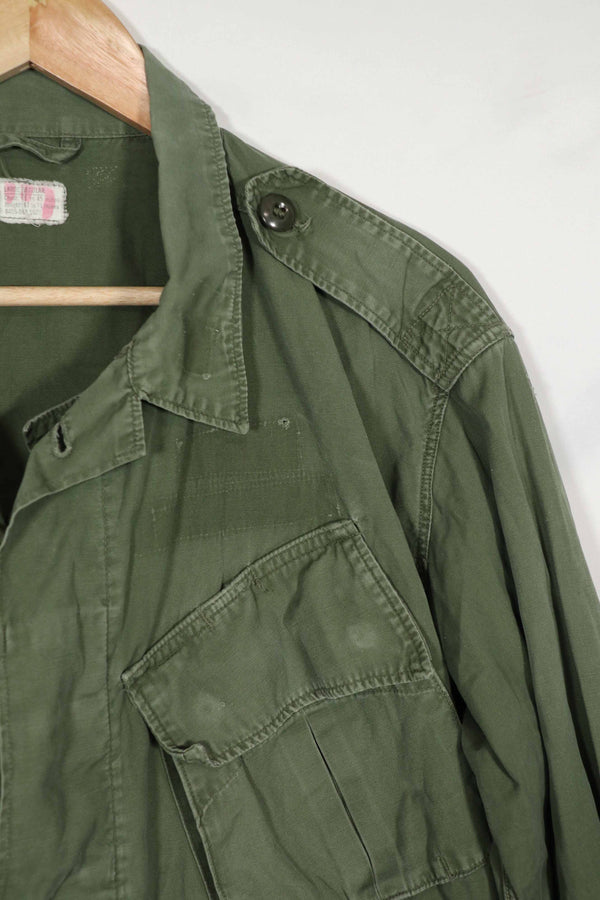 実物　2nd Model ジャングルファティーグ　ジャケット　汚れ　パッチ跡あり　L-R サイズ　中古品　A