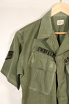 1968年契約　S-R　USAF　4th Model ジャングルファティーグ　ジャケット　半袖カスタム　中古品
