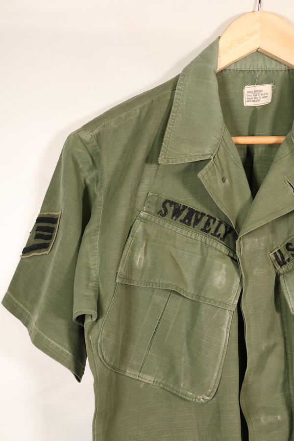 1968年契約　S-R　USAF　4th Model ジャングルファティーグ　ジャケット　半袖カスタム　中古品