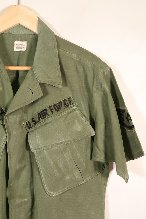 1968年契約　S-R　USAF　4th Model ジャングルファティーグ　ジャケット　半袖カスタム　中古品