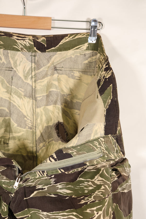 1960年代中頃　推定US-L〜XL　沖縄タイガー　タイガーストライプ　パンツ　HAMAジッパー　中古品
