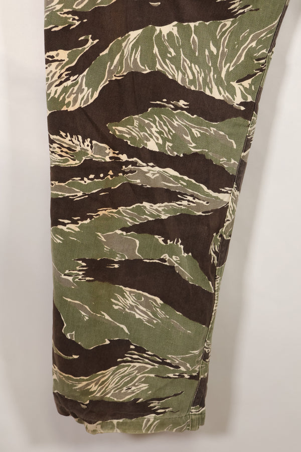 1960年代中頃　推定US-L〜XL　沖縄タイガー　タイガーストライプ　パンツ　HAMAジッパー　中古品