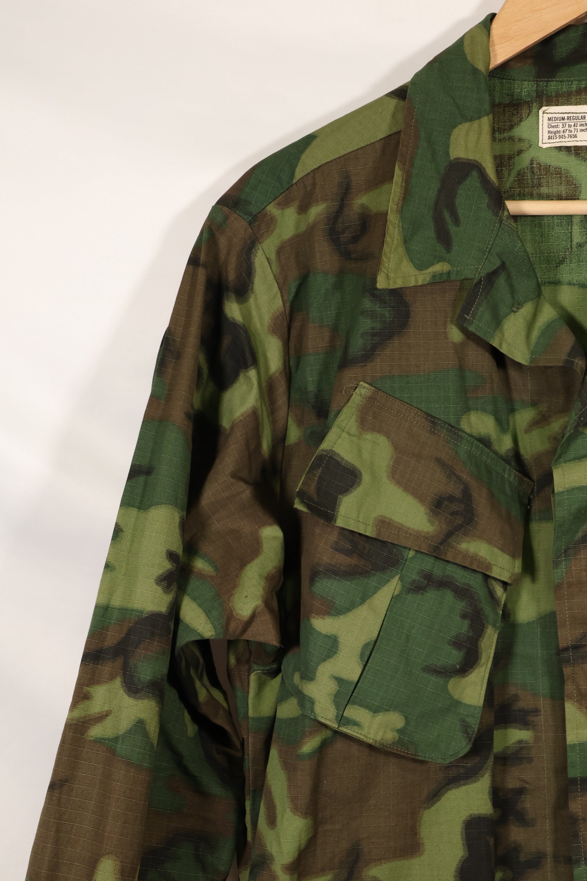 1969年契約　デッドストック　M-R　ERDL グリーンリーフ迷彩　ジャングルファティーグジャケット　