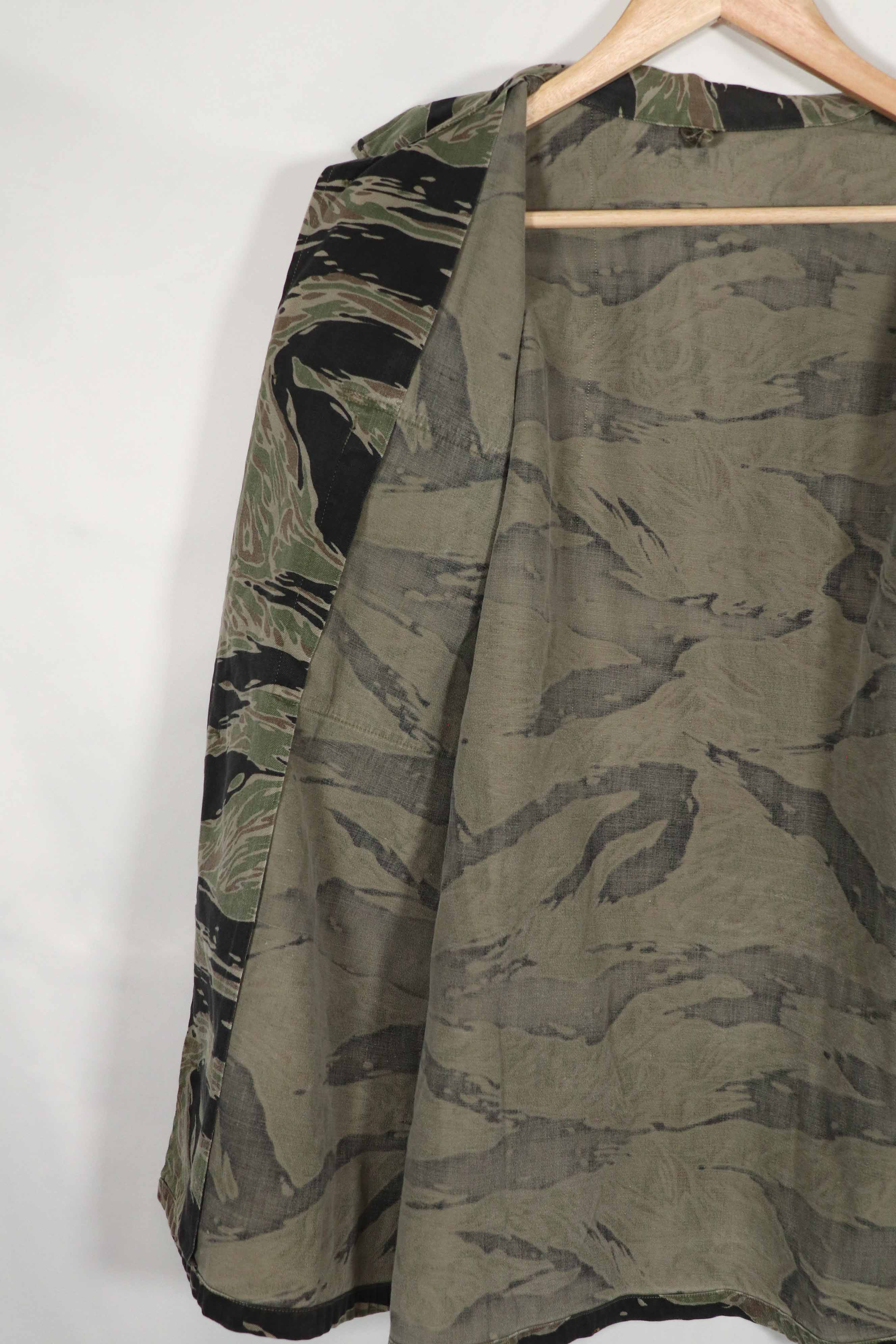 実物　シルバータイガーストライプ　US-L　ショートスリーブ　USカット　シャツ　中古品