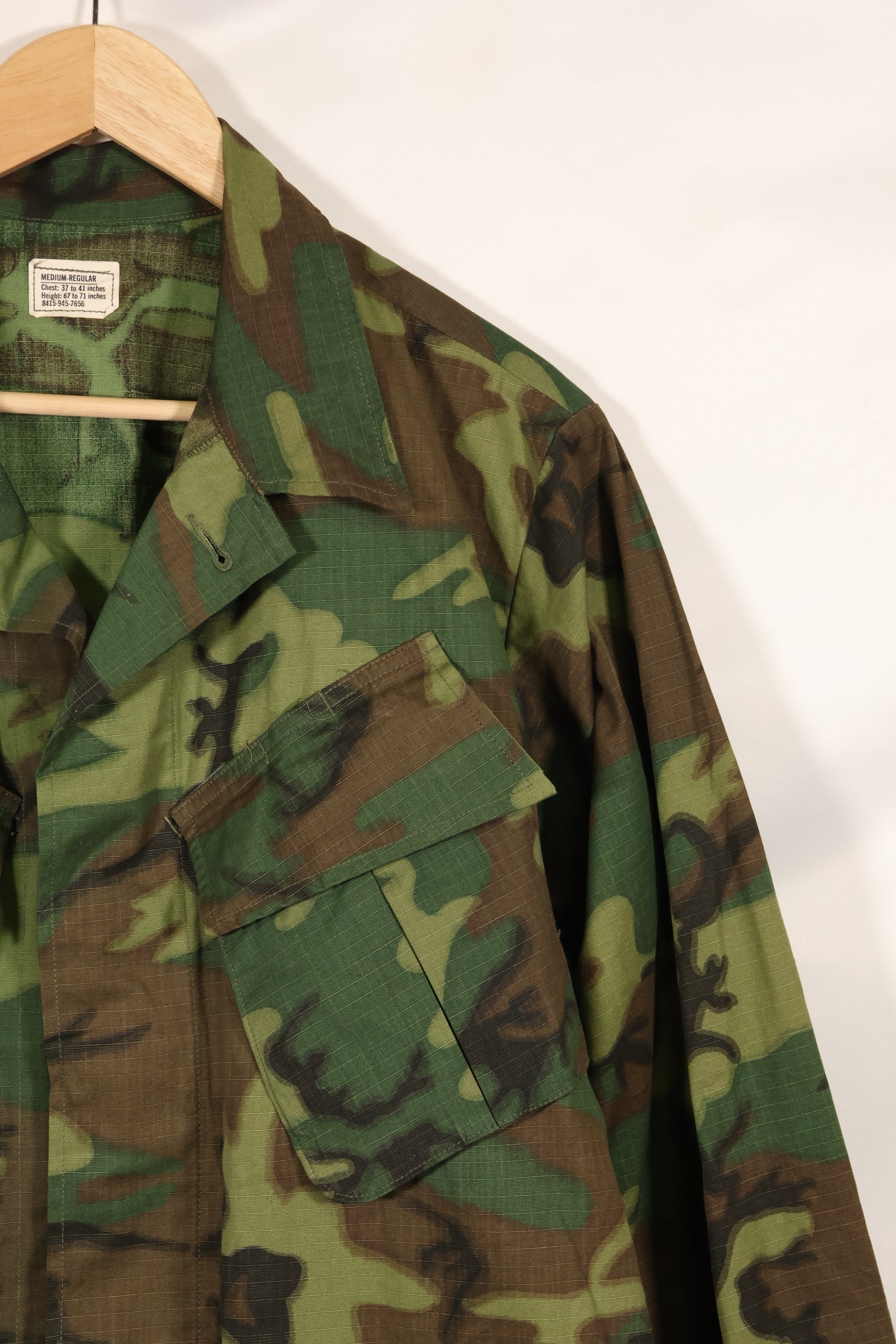 1969年契約　デッドストック　M-R　ERDL グリーンリーフ迷彩　ジャングルファティーグジャケット　