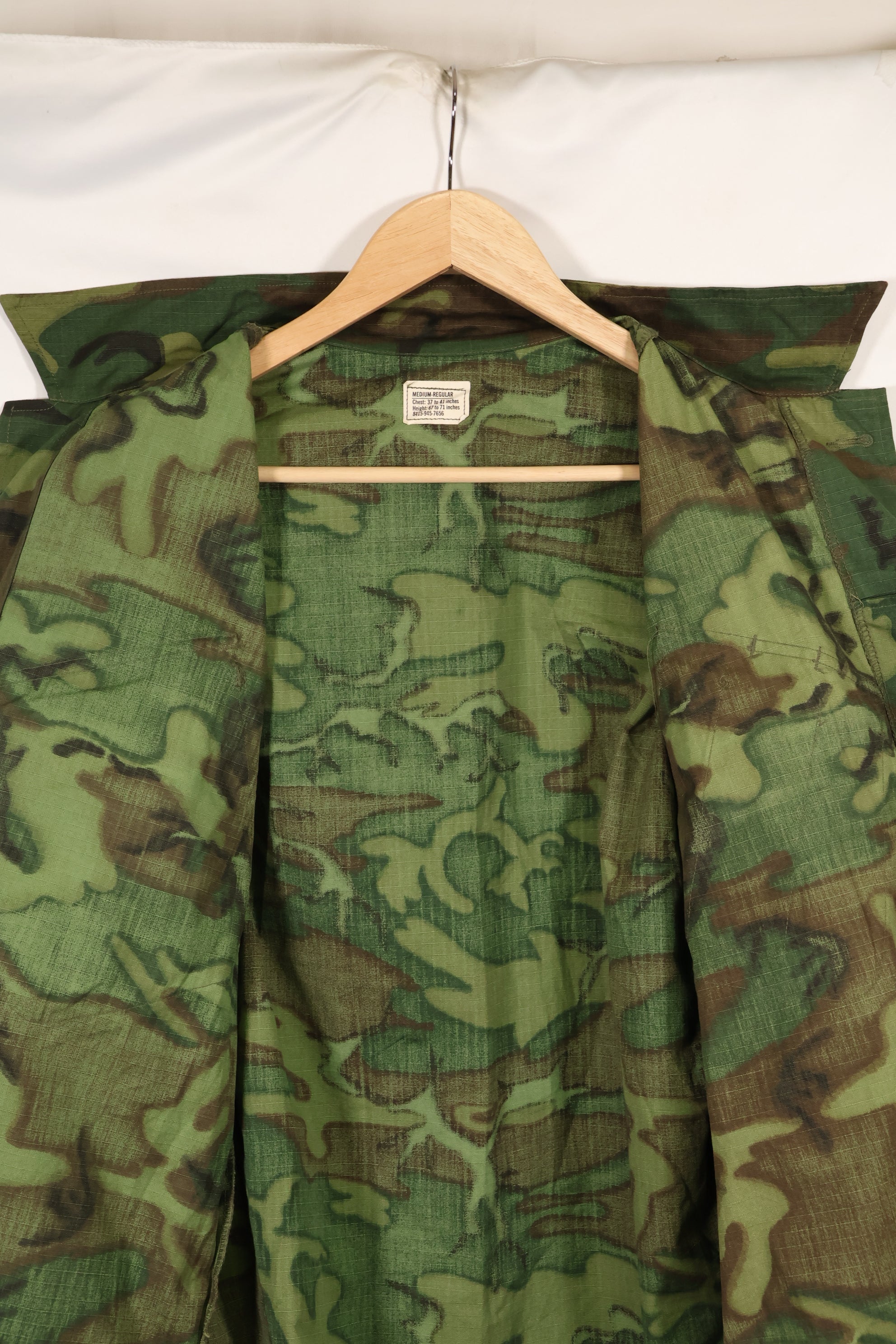 1969年契約　デッドストック　M-R　ERDL グリーンリーフ迷彩　ジャングルファティーグジャケット　