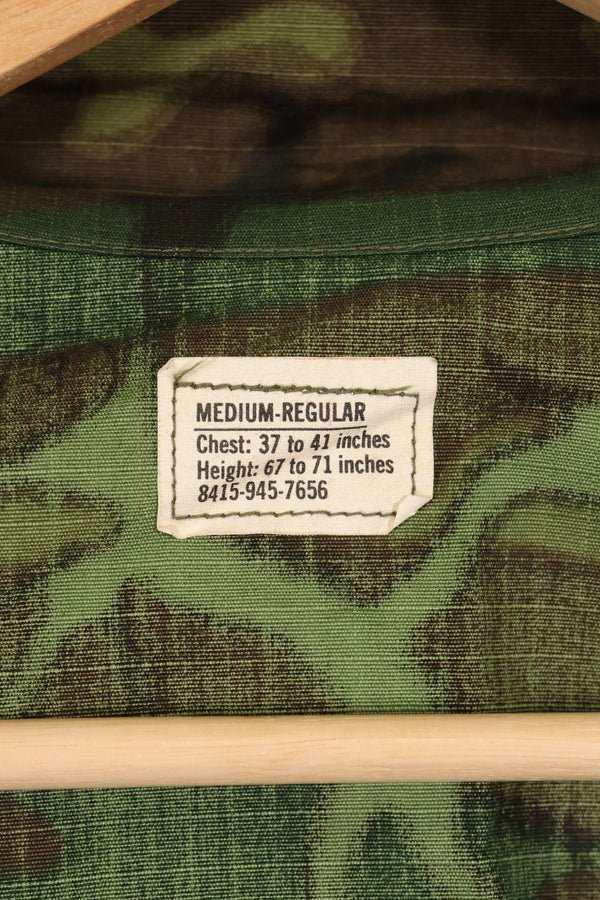 1969年契約　デッドストック　M-R　ERDL グリーンリーフ迷彩　ジャングルファティーグジャケット　