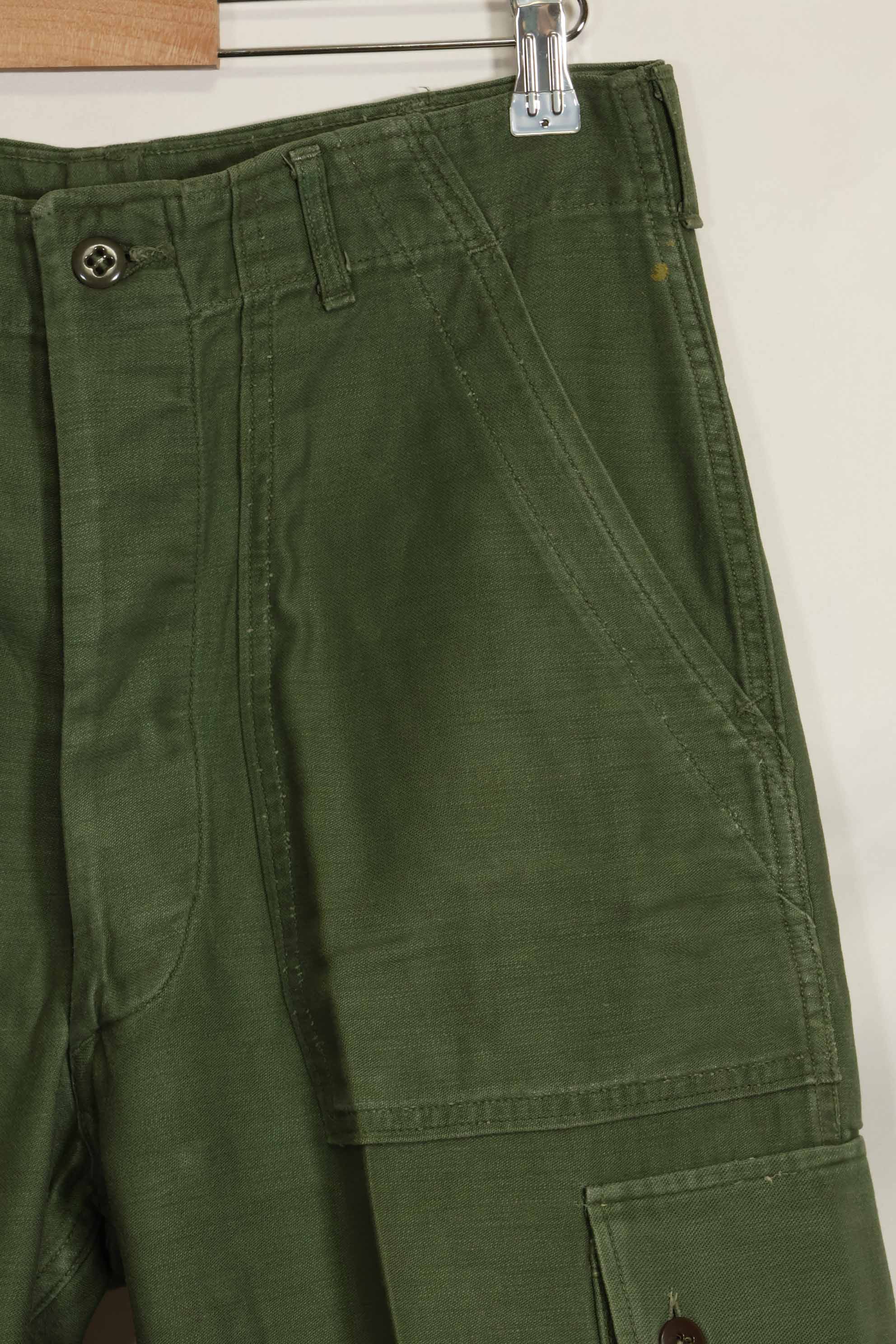 1960年代ロット　OG-107 ベイカーパンツ　カーゴポケット改造　元特殊部隊隊員　中古品　A