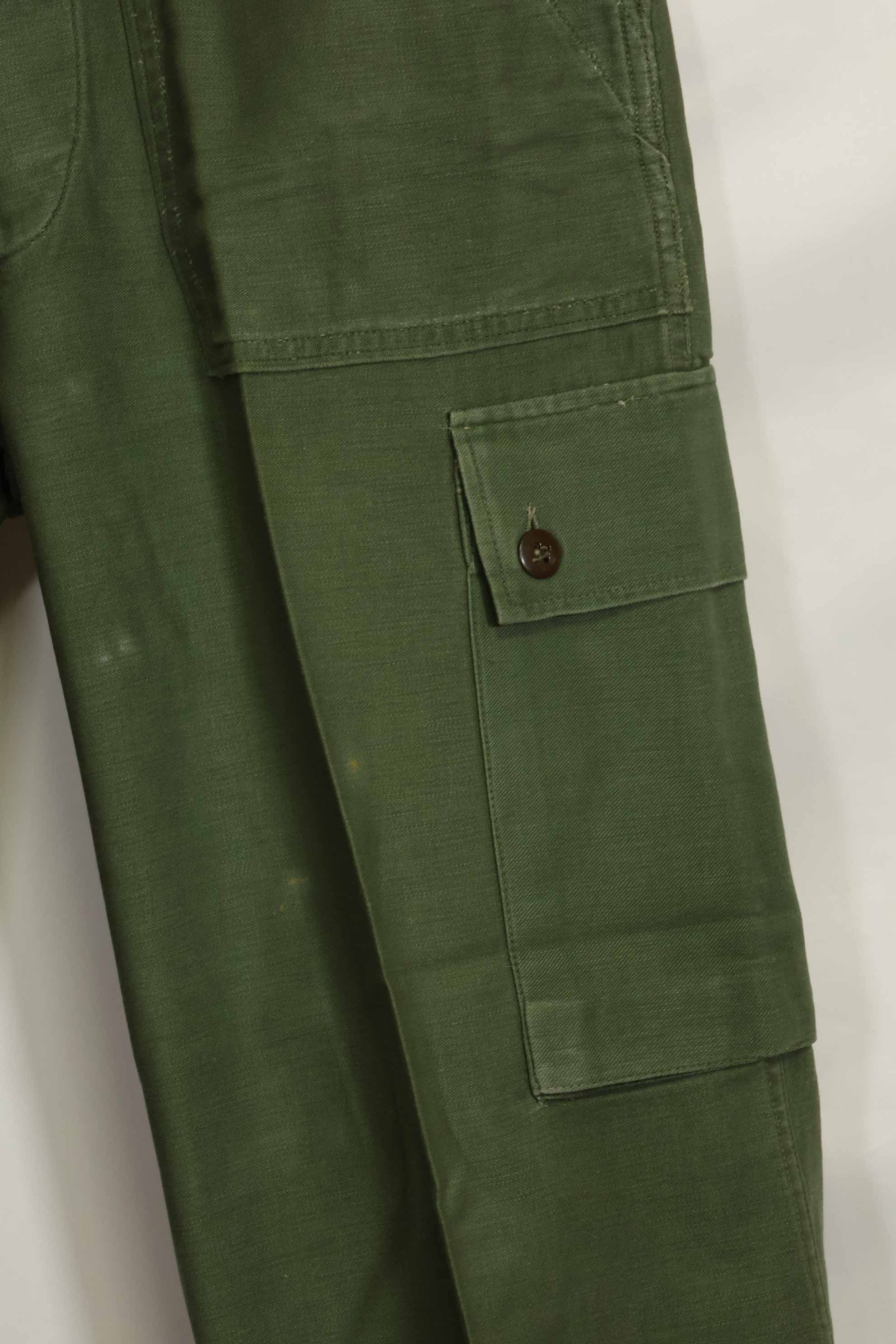 1960年代ロット　OG-107 ベイカーパンツ　カーゴポケット改造　元特殊部隊隊員　中古品　A