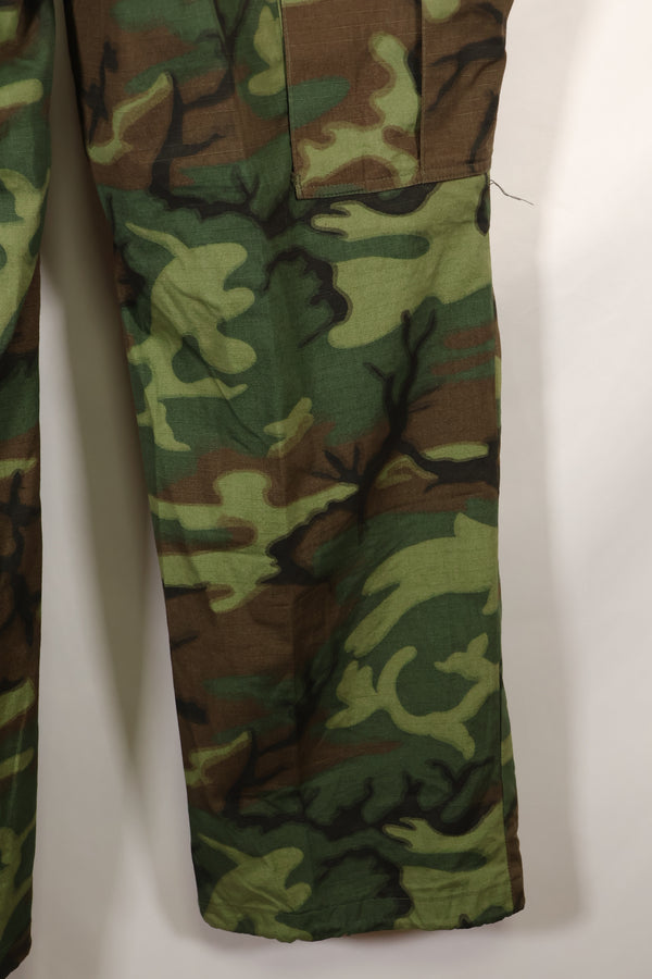 1969年契約　デッドストック　M-S　ERDL グリーンリーフ迷彩　ジャングルファティーグ パンツ