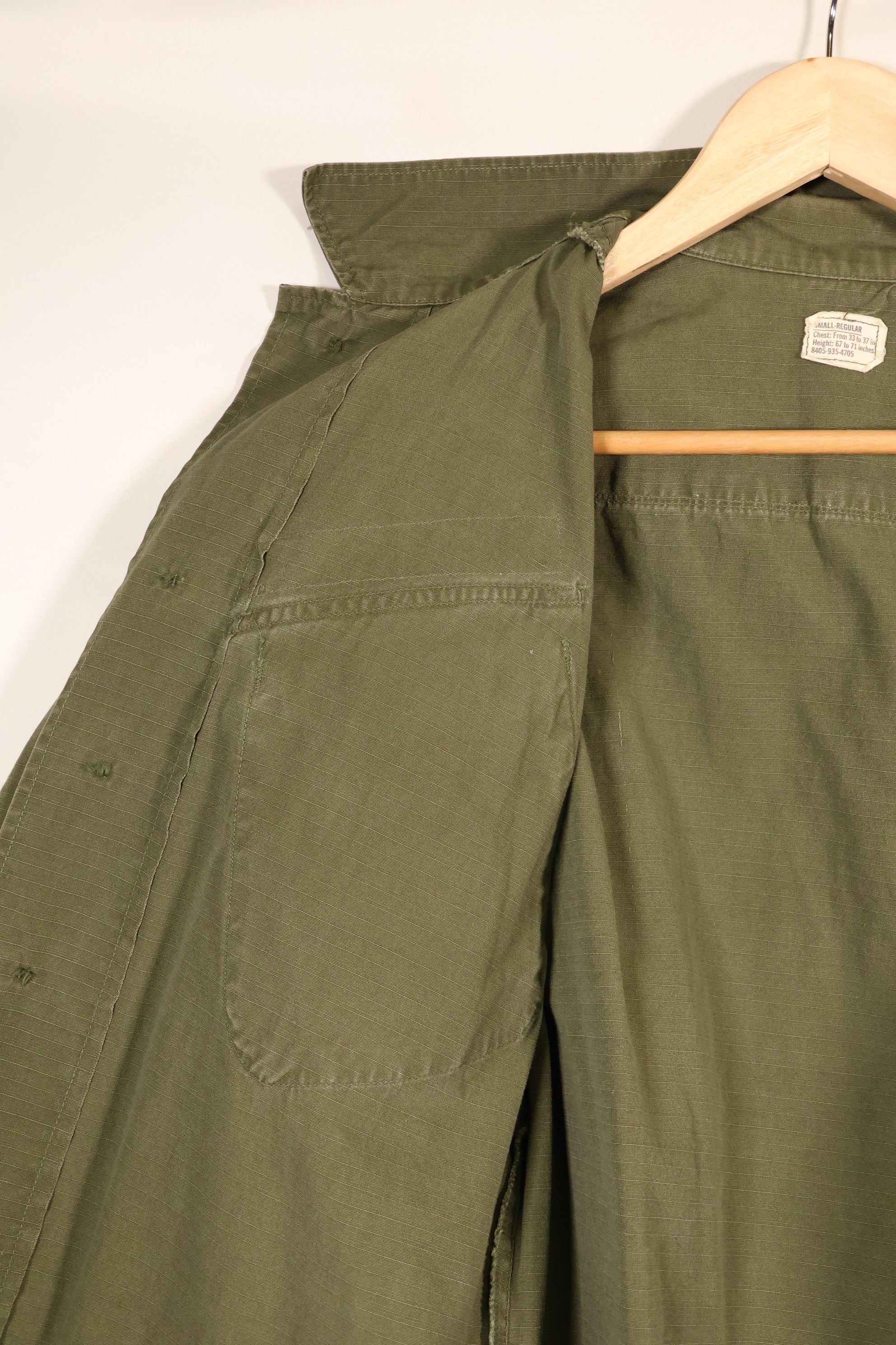 1969年契約　S-R　アメリカ海軍　PBR　4th Model ジャングルファティーグ　ジャケット　パッチ後付け　中古品