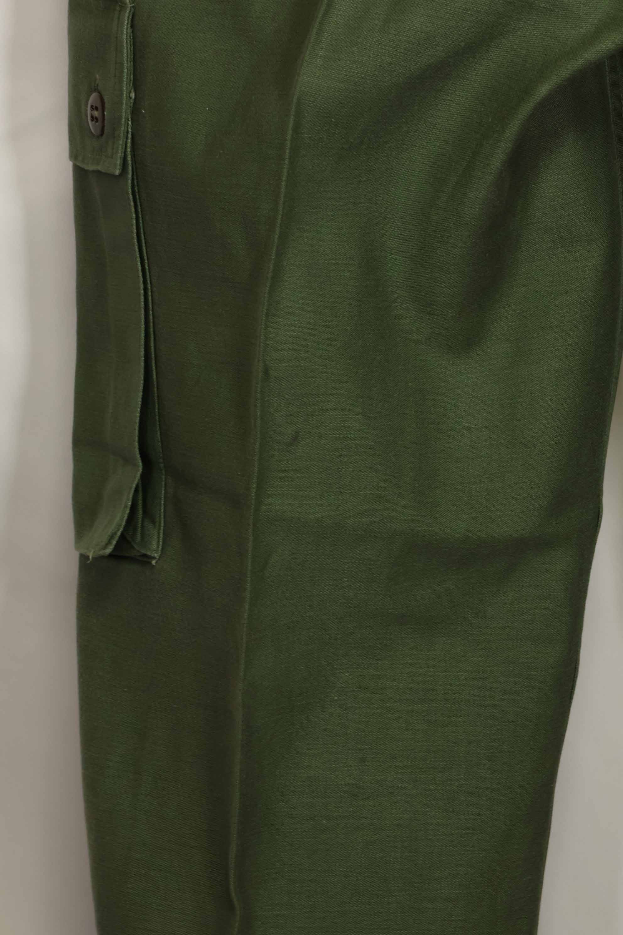 1960年代ロット　OG-107 ベイカーパンツ　カーゴポケット改造　元特殊部隊隊員　中古品　A